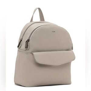 COLAB Cream Pebble Vegan Leather Backpack